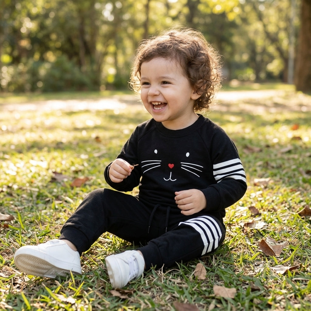 Cat Smile 2-Piece Kids Suit | Boys